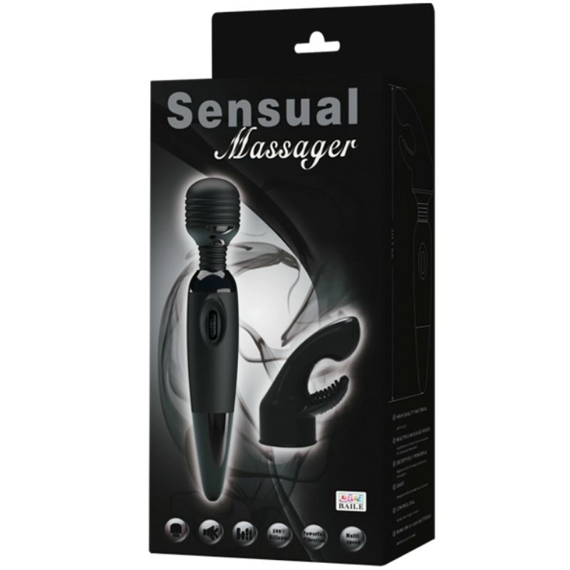 BAILE - vibromasseur SENSUAL type WAND tête interchangeable