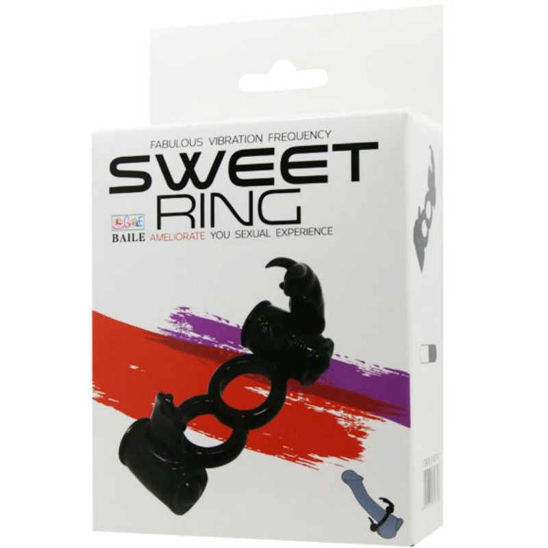 BAILE - SWEET RING double anneau pénien vibrant lapin