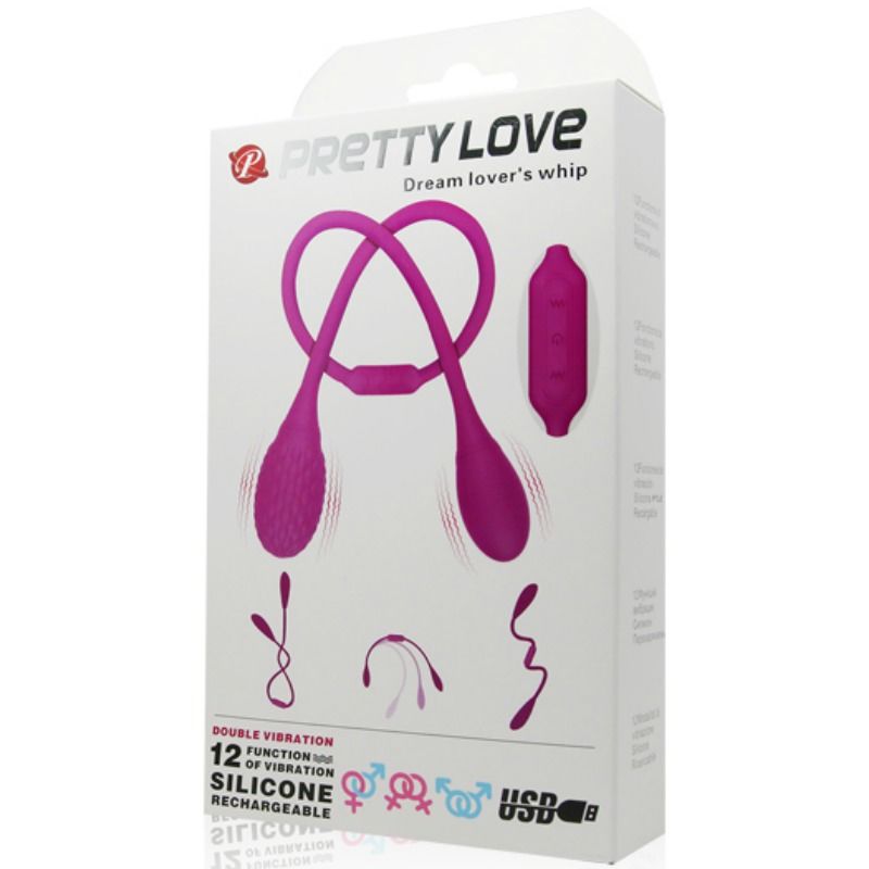 PRETTY LOVE - vibromasseur double DREAM LOVERS WHIP 2