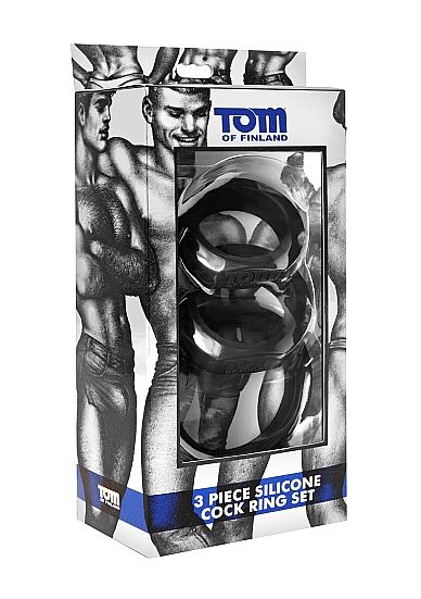 TOM OF FINLAND - ensemble de 3 anneaux péniens en silicone