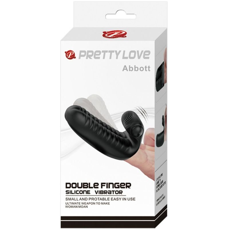 PRETTY LOVE - capuchon de doigt masturbateur vibromasseur noir ABBOTT