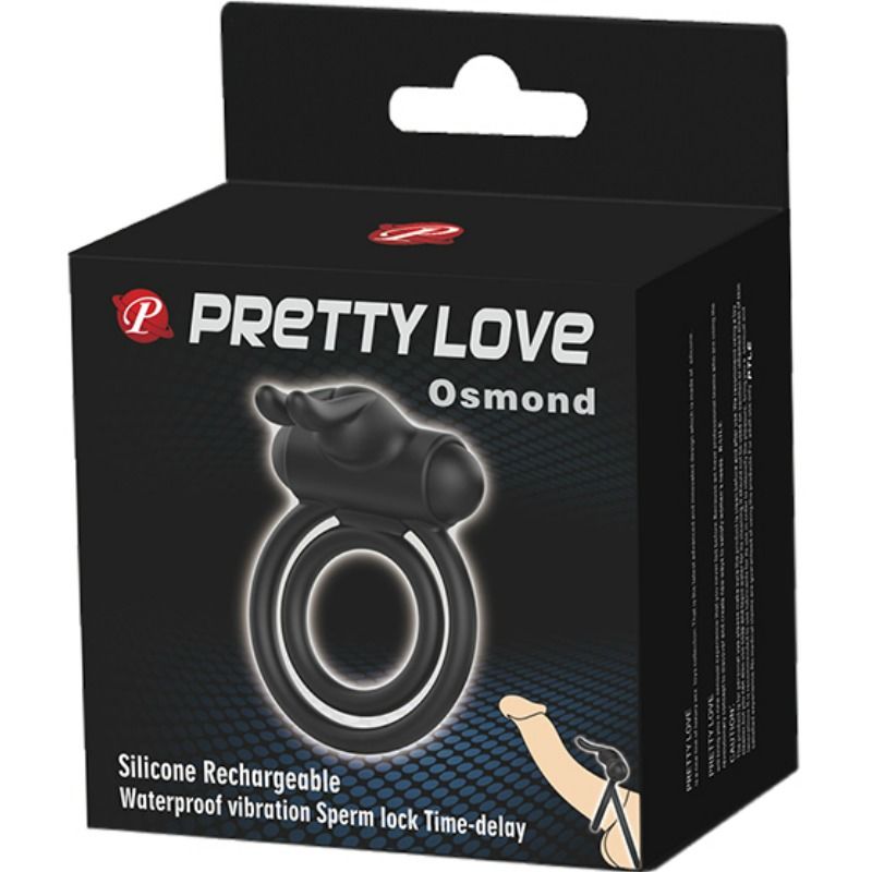 PRETTY LOVE - anneau pénien vibrant en silicone OSMOND