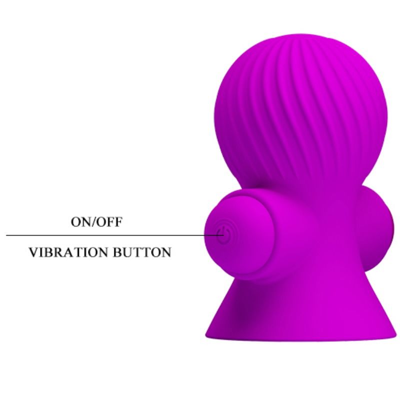 PRETTY LOVE – ventouses vibrantes de tétons 12 modes vibration violet