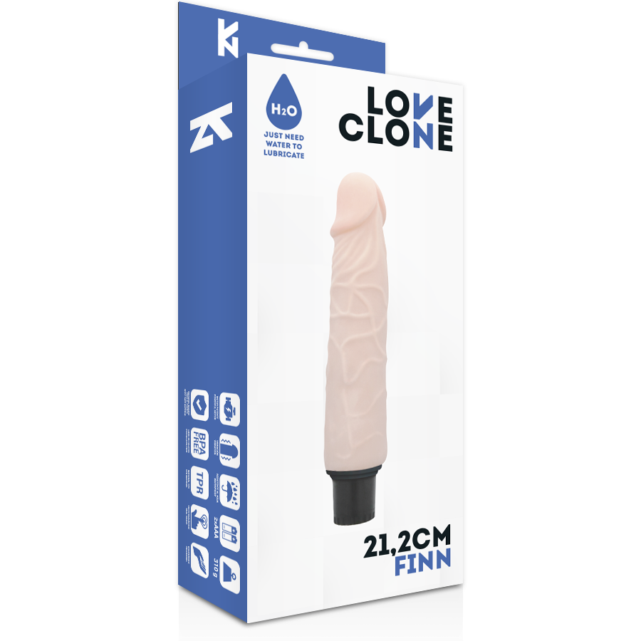 LOVECLONE - vibromasseur autolubrifiant FINN 21.2 cm -o- 3.8 cm