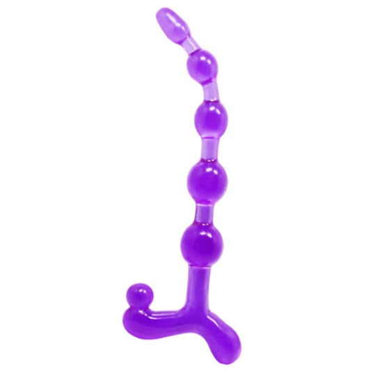 BAILE - sonde anal perlée BENDY TWIST violet