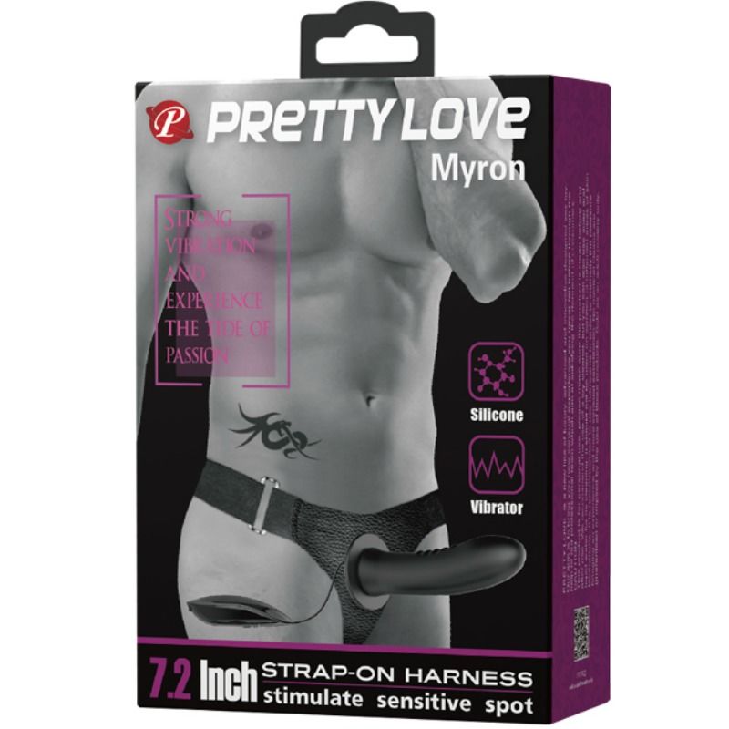 PRETTY LOVE – harnais gode-ceinture avec gode creux vibrant