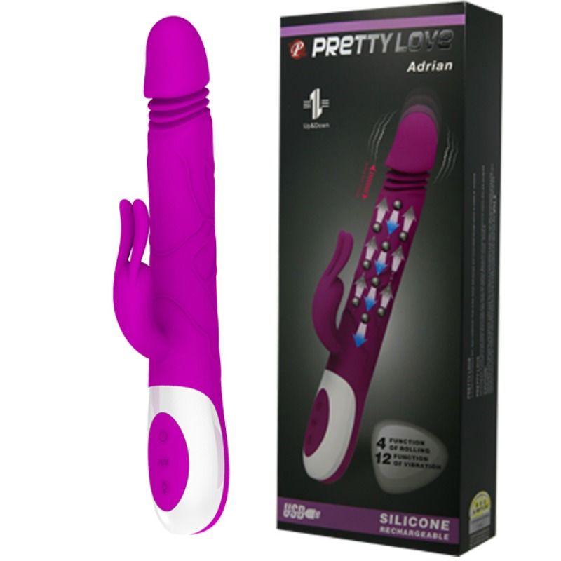 PRETTY LOVE – ADRIAN vibromasseur lapin rechargeable multifonction