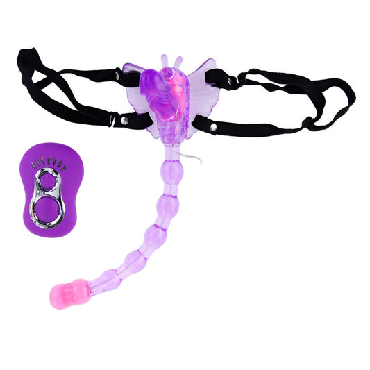 BAILE – triple vibromasseur papillon clitoris vagin anus violet