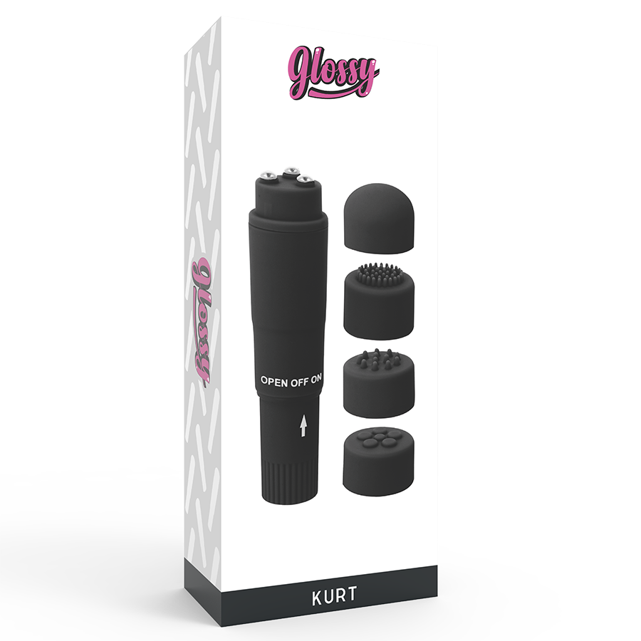 GLOSSY - vibromasseur de poche KURT noir