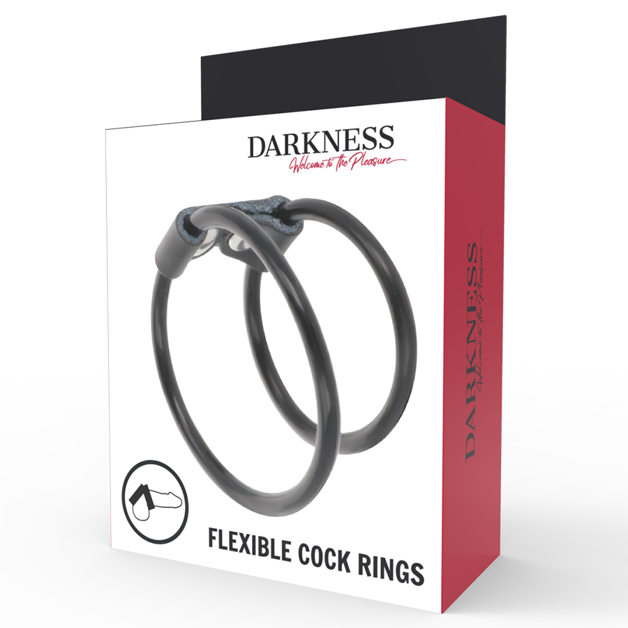 DARKNESS - anneau pénis double flexible