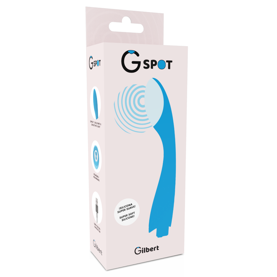 G-SPOT - vibromasseur gylbert turquoise bleu du point G