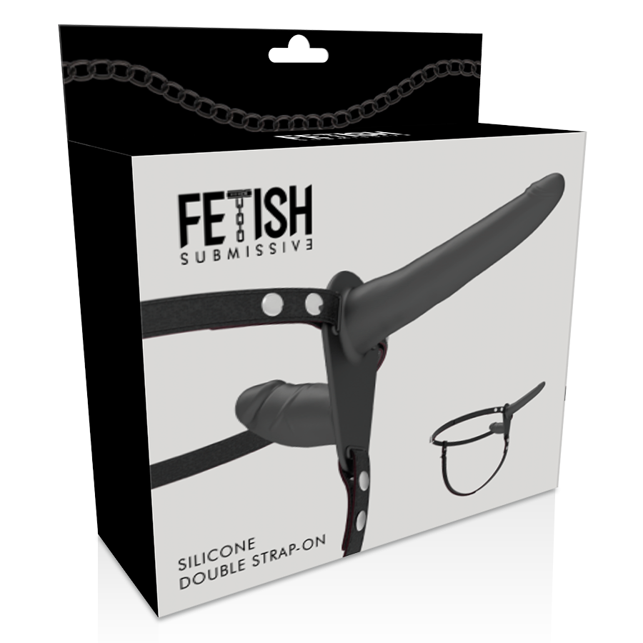 FETISH SUBMISSIVE HARNESS - Harnais gode-ceinture double pénétration noire