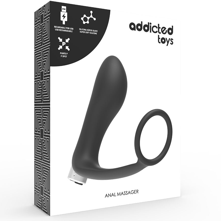 ADDICTED TOYS - vibromasseur prostatique rechargeable modèle 1 - noir