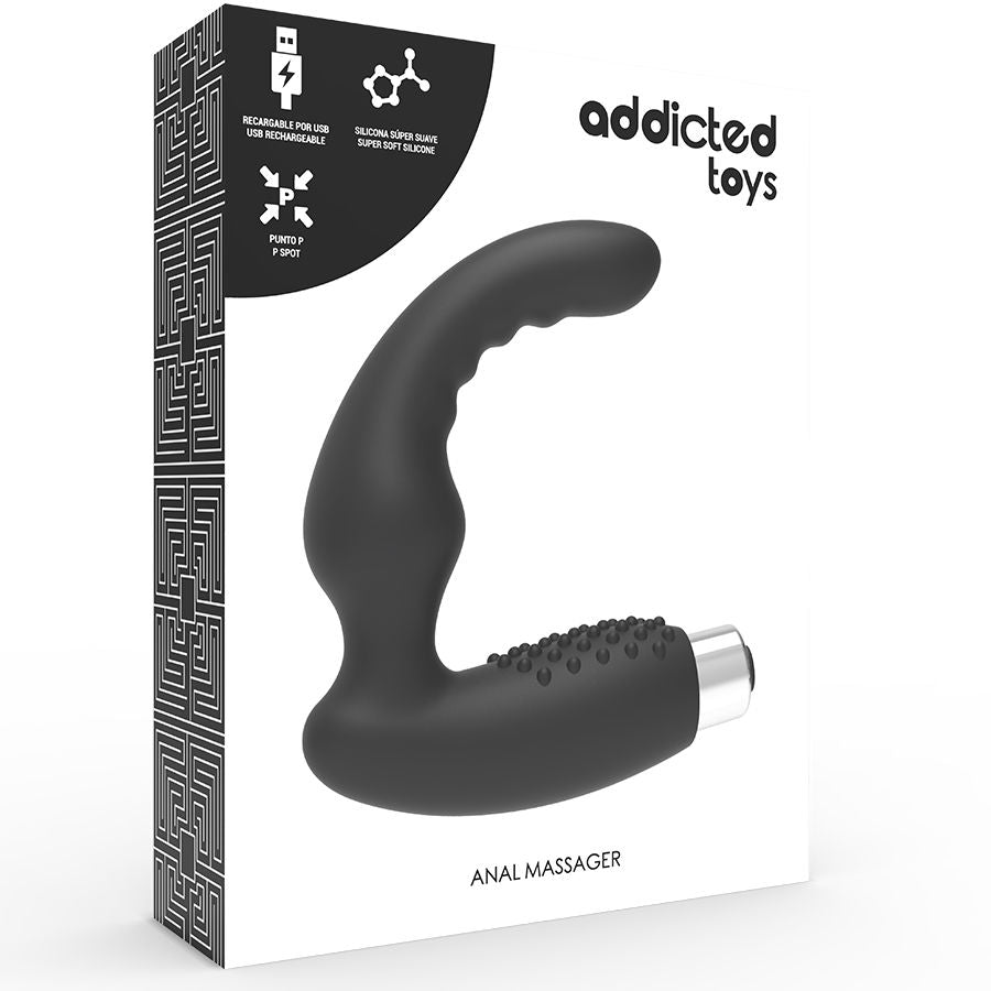 ADDICTED TOYS - vibromasseur prostatique rechargeable modèle 2 - noir