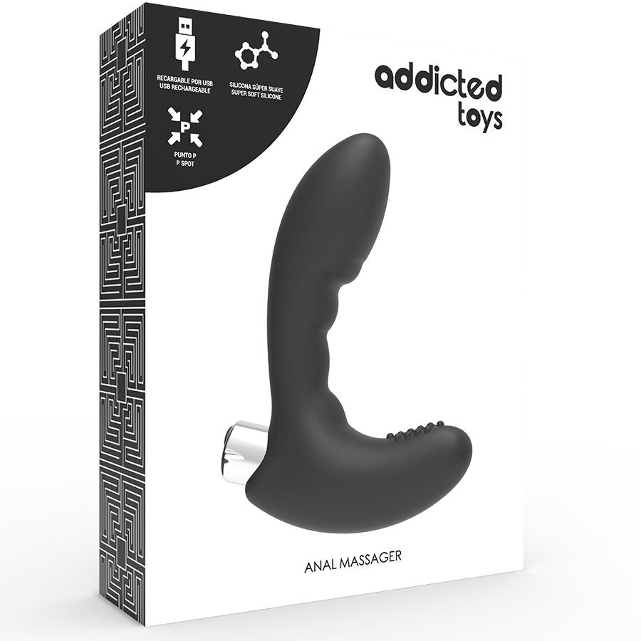 ADDICTED TOYS - vibromasseur prostatique rechargeable modèle 4 - noir