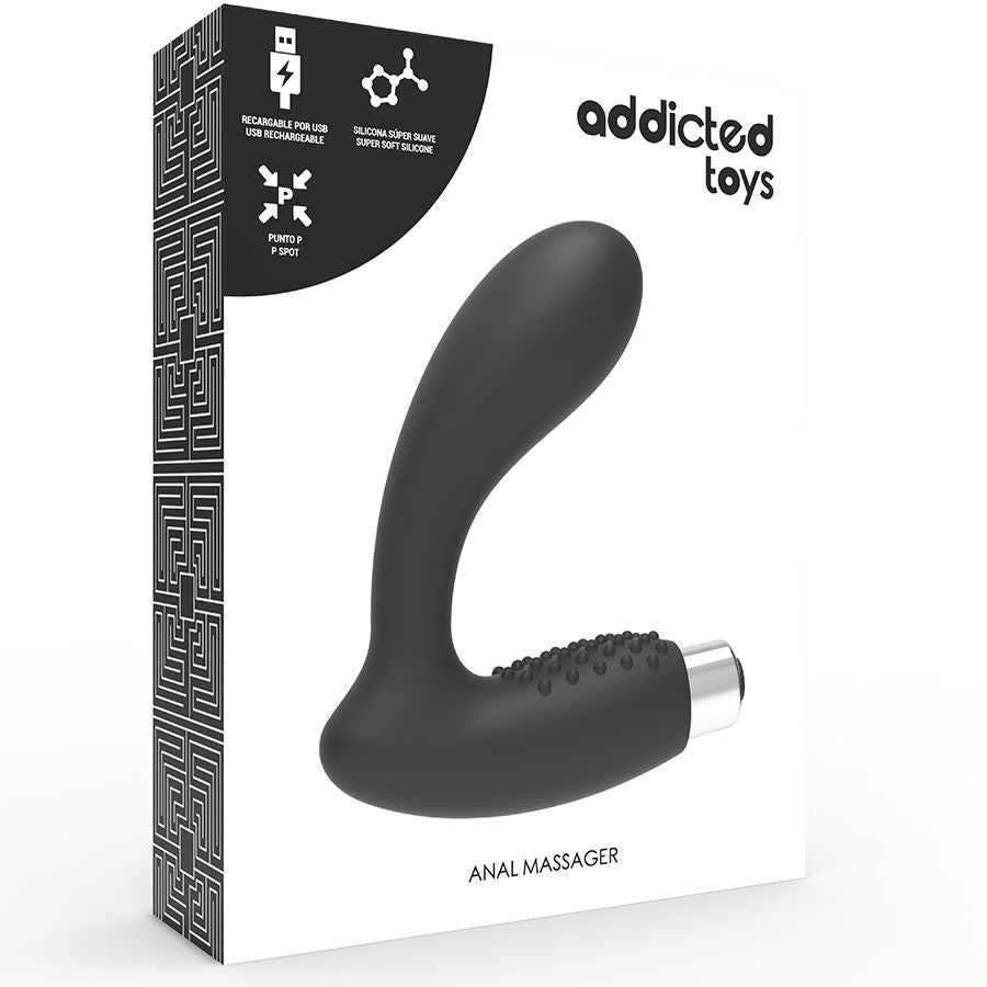 ADDICTED TOYS - vibromasseur prostatique rechargeable modèle 5 - noir