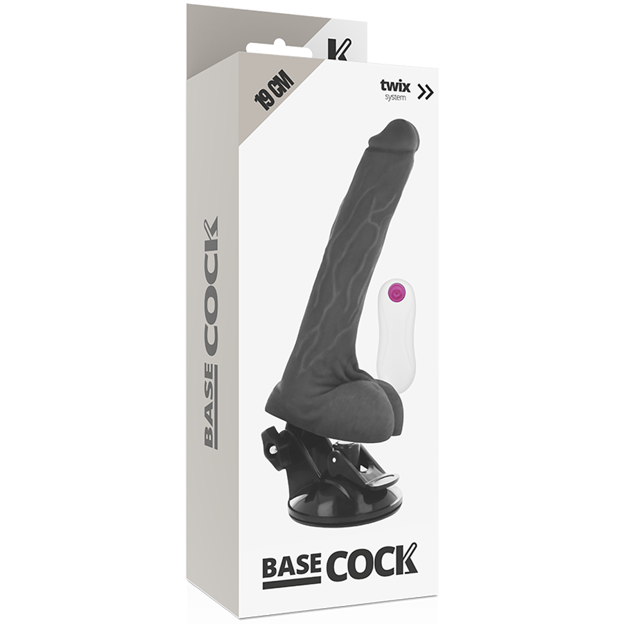 BASECOCK - vibromasseur réaliste télécommandé 19 cm -o- 4 cm