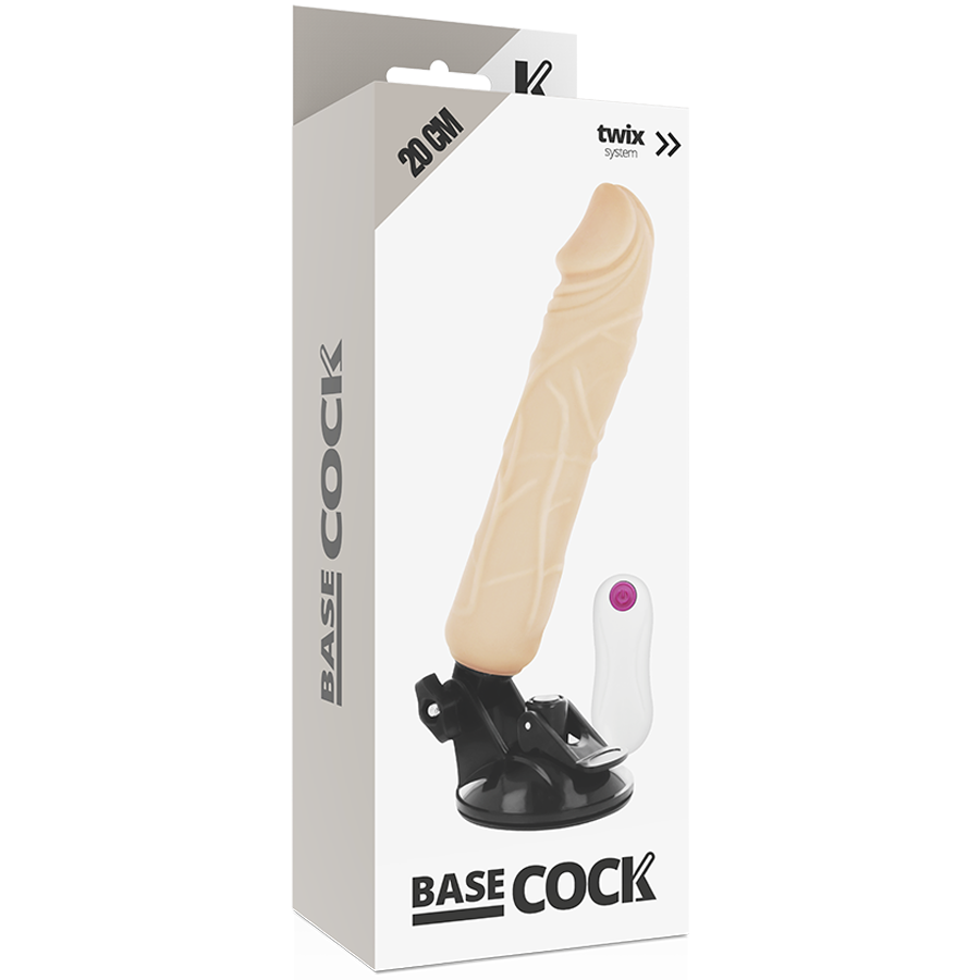 BASECOCK - vibromasseur réaliste télécommandé 20 cm -o- 4 cm