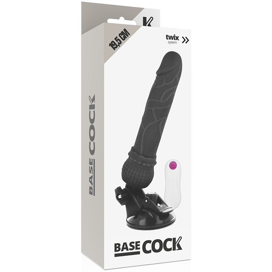 BASECOCK - vibromasseur télécommandé réaliste 19.5 cm -o- 4 cm