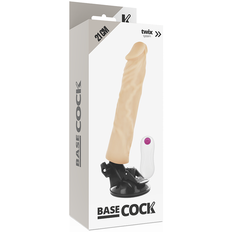 BASECOCK - vibromasseur réaliste télécommandé 21 cm -o- 4 cm