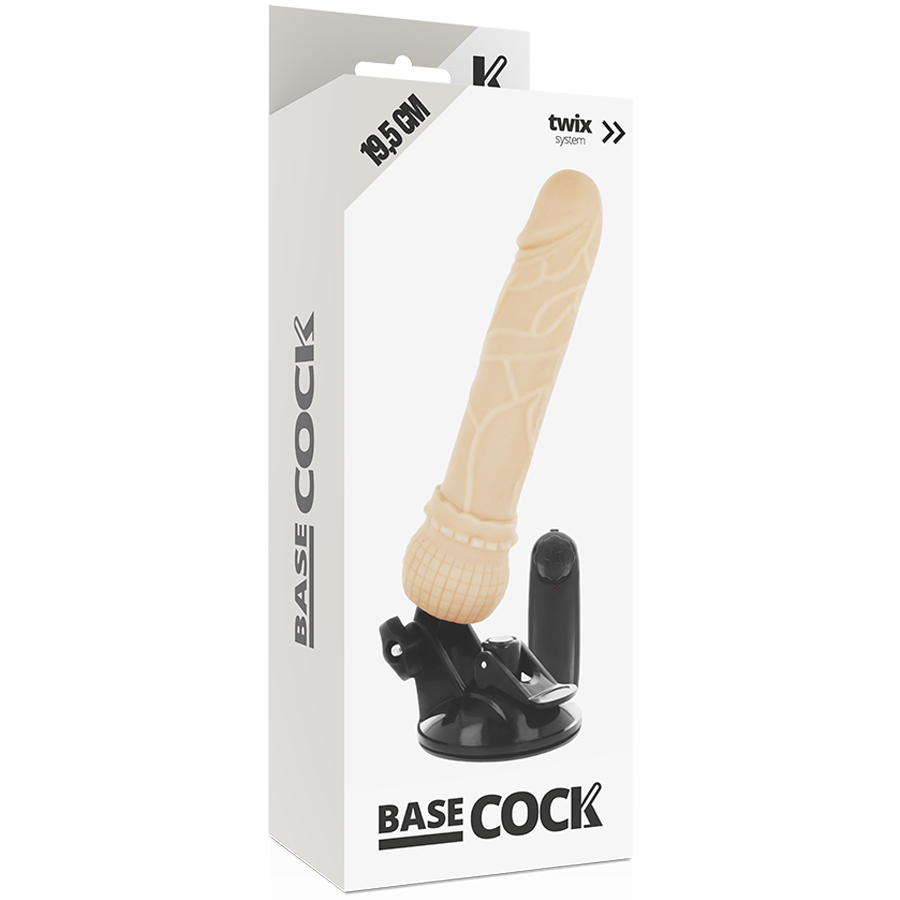 BASECOCK - vibromasseur réaliste télécommandé 19.5 cm -o- 4 cm