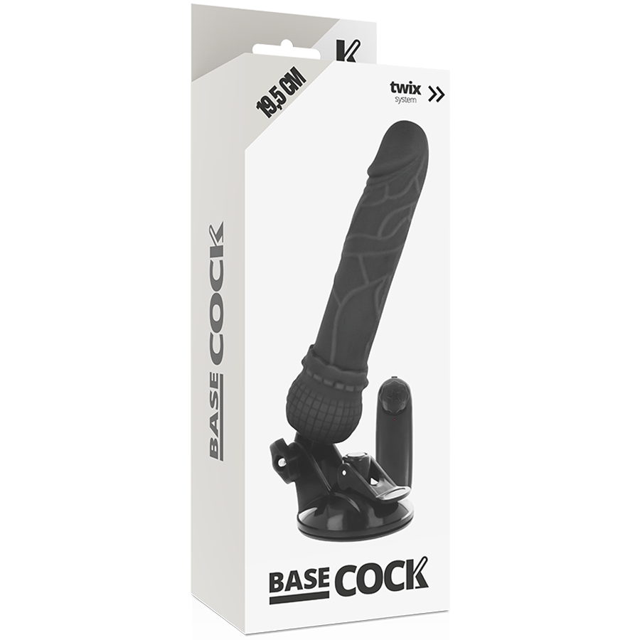 BASECOCK - vibromasseur réaliste télécommandé 19.5 cm -o- 4 cm