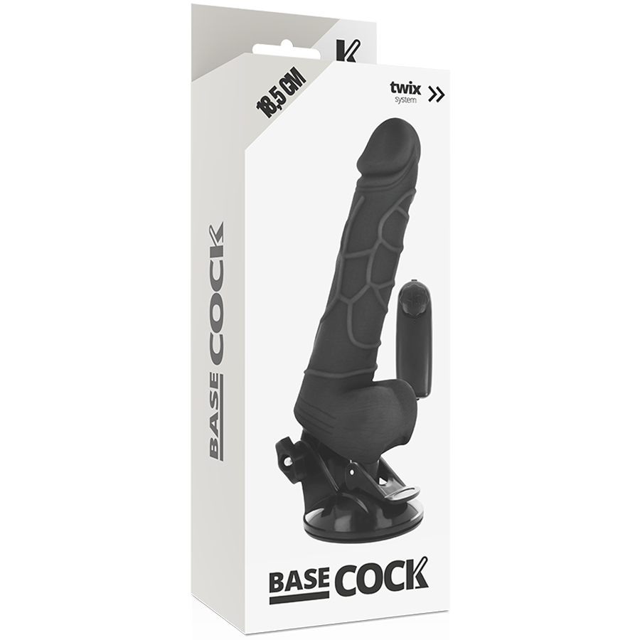 BASECOCK - vibromasseur télécommandé réaliste 18.5 cm -o- 4cm