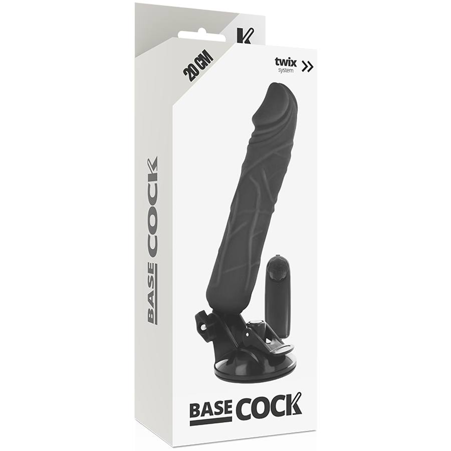 BASECOCK - vibromasseur télécommandé réaliste 20 cm -o- 4 cm