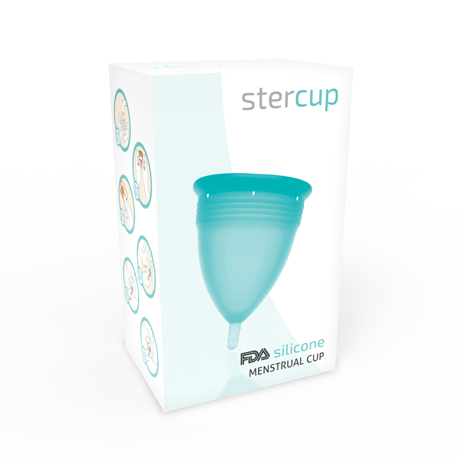 STERCUP - COUPE MENSTRUELLE EN SILICONE FDA TAILLE L TURQUOISE