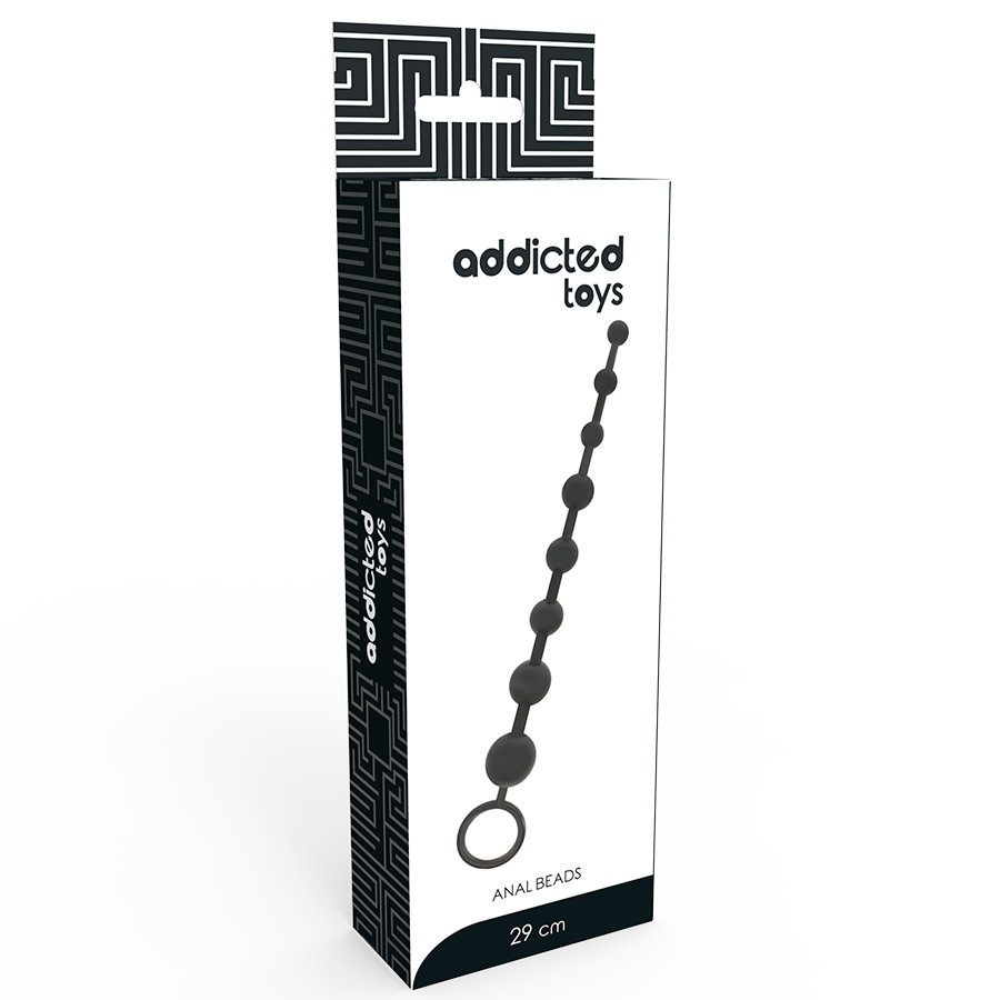 ADDICTED TOYS - sonde anal perlée 29 cm noir