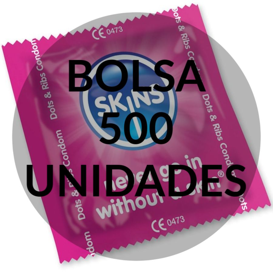 SKINS - PRÉSERVATIFS PERLÉS & RAINURÉS BOITE 500 UNITÉS