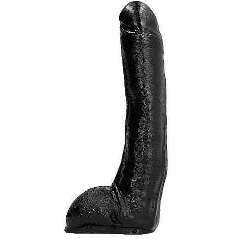 ALL BLACK - gode 29 cm incarvé