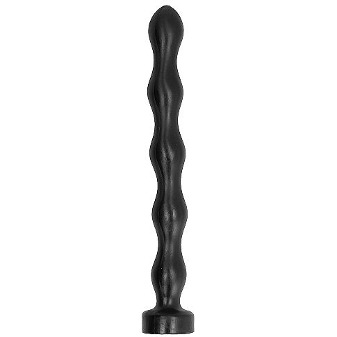 ALL BLACK – sonde anal perlée 41,5 cm