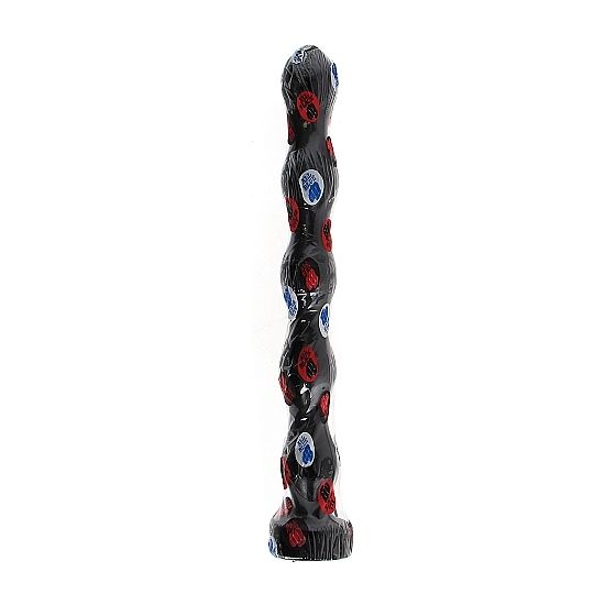 ALL BLACK – sonde anal perlée 41,5 cm