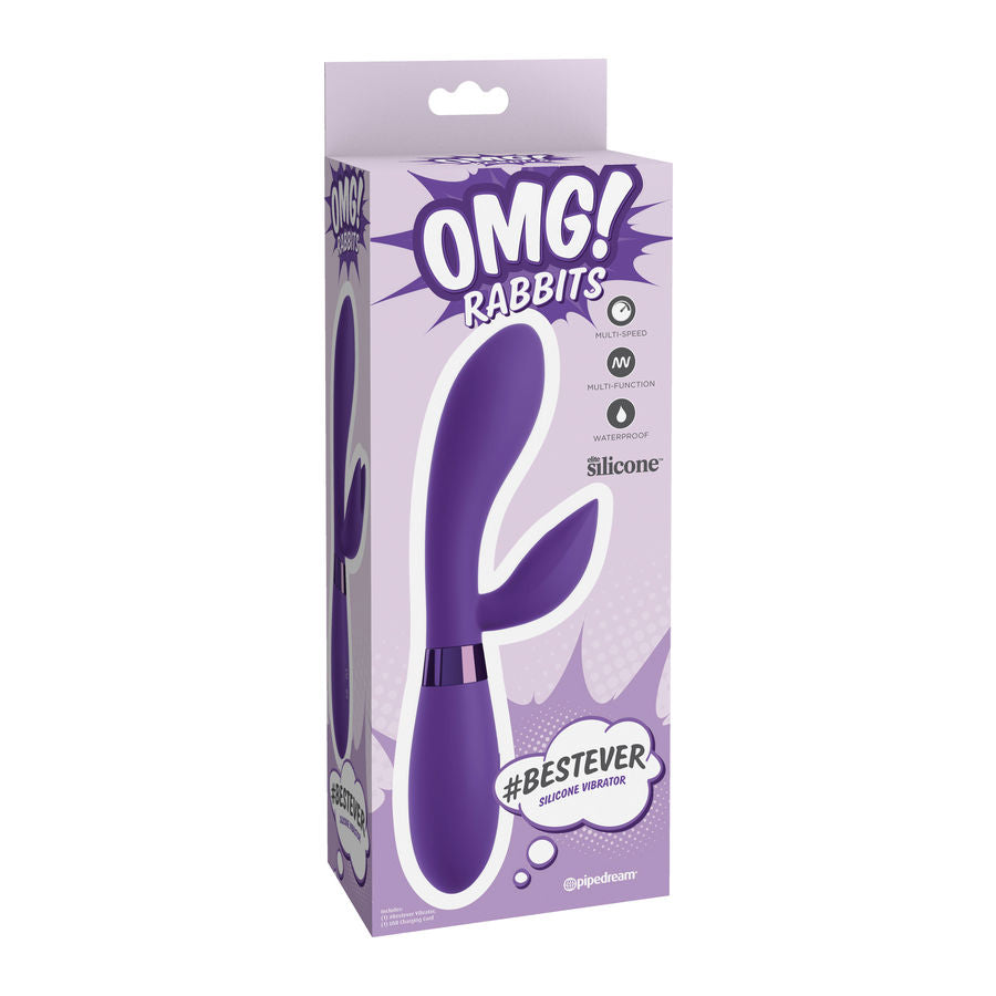 OMG – BESTEVER vibromasseur en silicone violet