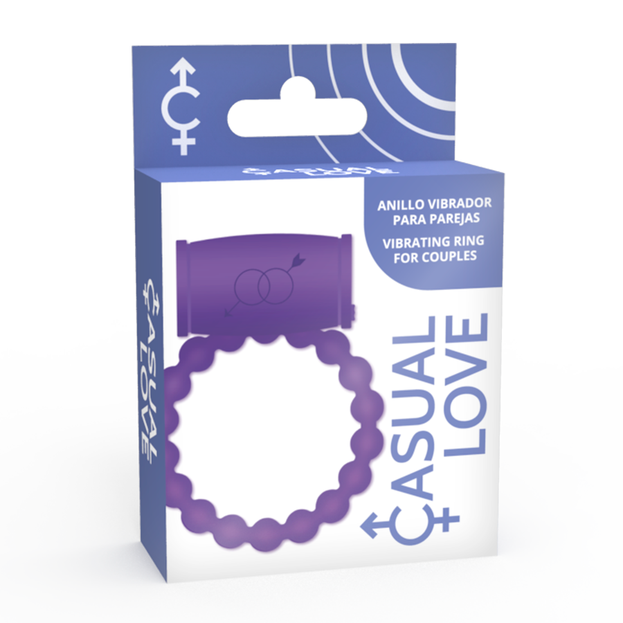 CASUAL LOVE - bague vibrante 25 violet pour couple