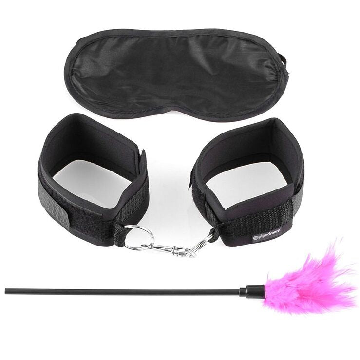 FETISH FANTASY - kit de séduction, menottes, masque, plumeau