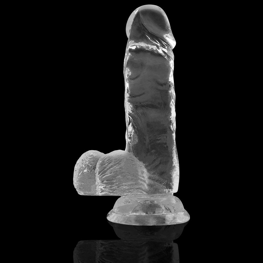 X RAY - CLEAR DILDOS gode transparent avec boules 15.5 cm -o- 3.5 cm