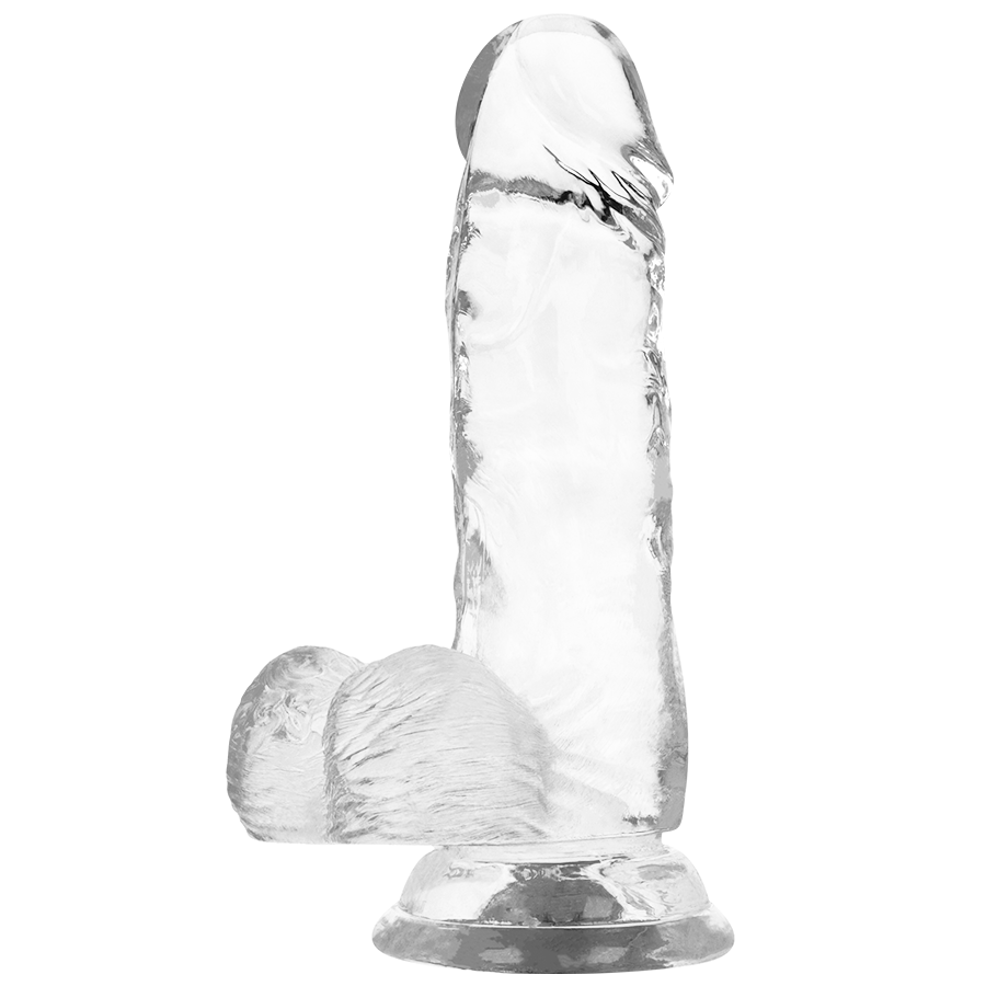 X RAY - CLEAR DILDOS gode transparent avec boules 15.5 cm -o- 3.5 cm