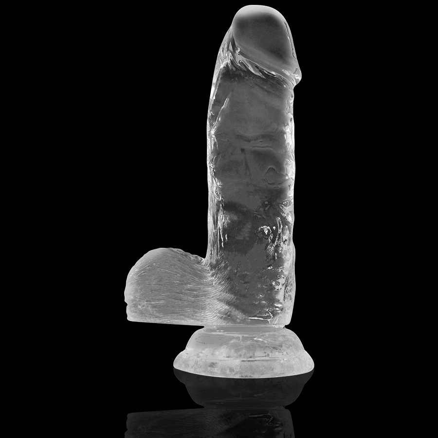 X RAY - CLEAR DILDOS gode transparent avec boules 15.5 cm -o- 3.5 cm