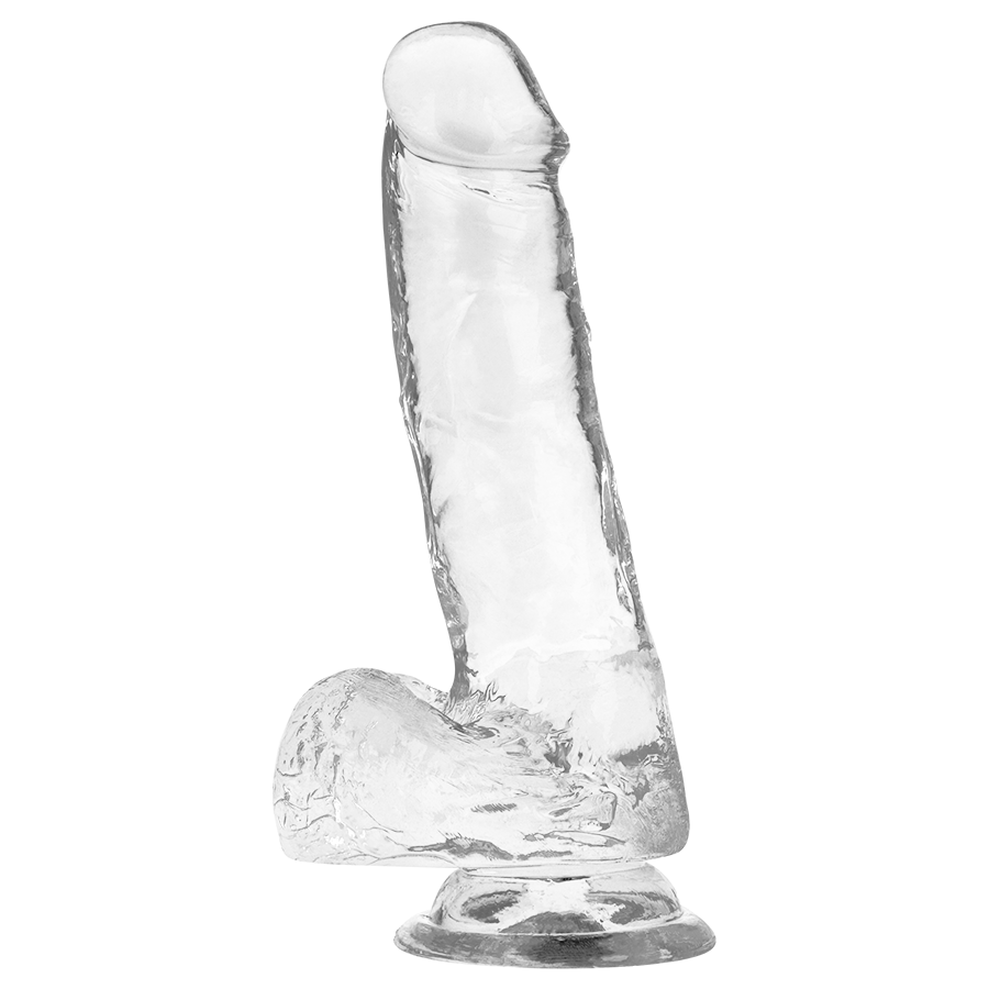 X RAY - CLEAR DILDOS gode transparent avec boules 18.5 cm -o- 3.8 cm