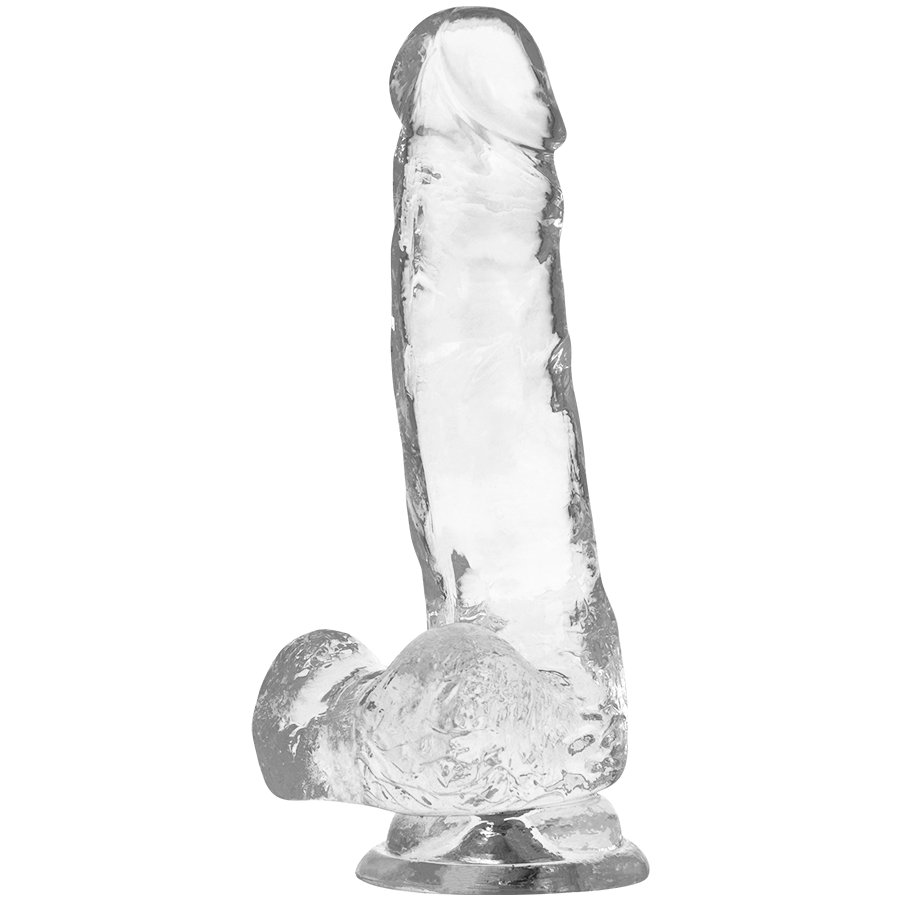 X RAY - CLEAR DILDOS gode transparent avec boules 18.5 cm -o- 3.8 cm