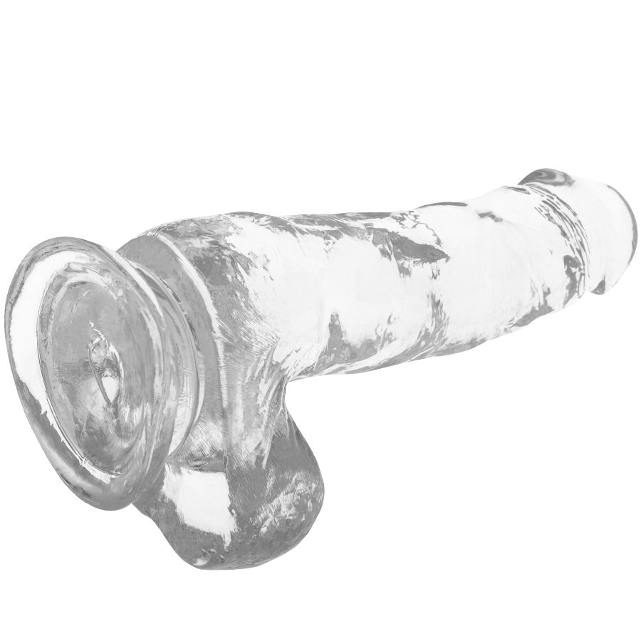 X RAY - CLEAR DILDOS gode transparent avec boules 18.5 cm -o- 3.8 cm