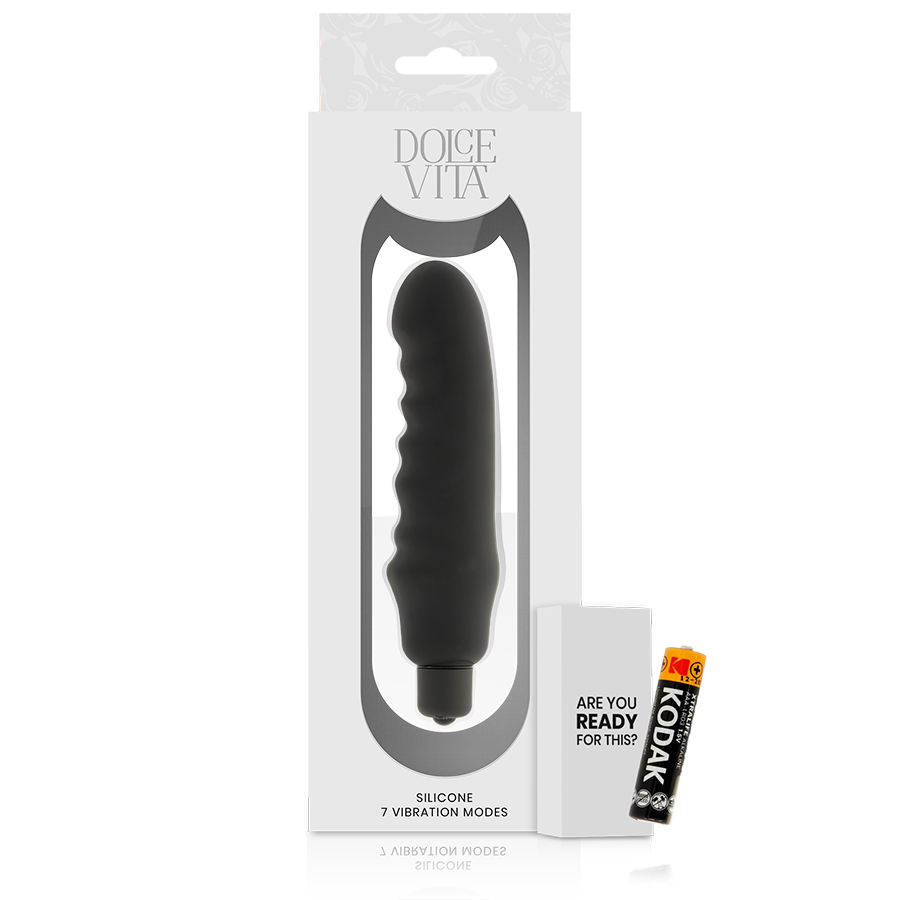 DOLCE VITA -  vibromasseur en silicone noir