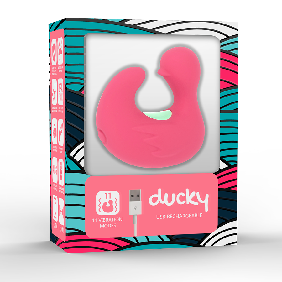 HAPPY LOKY - DUCKYMANIA doigt vibromasseur en silicone rechargeable