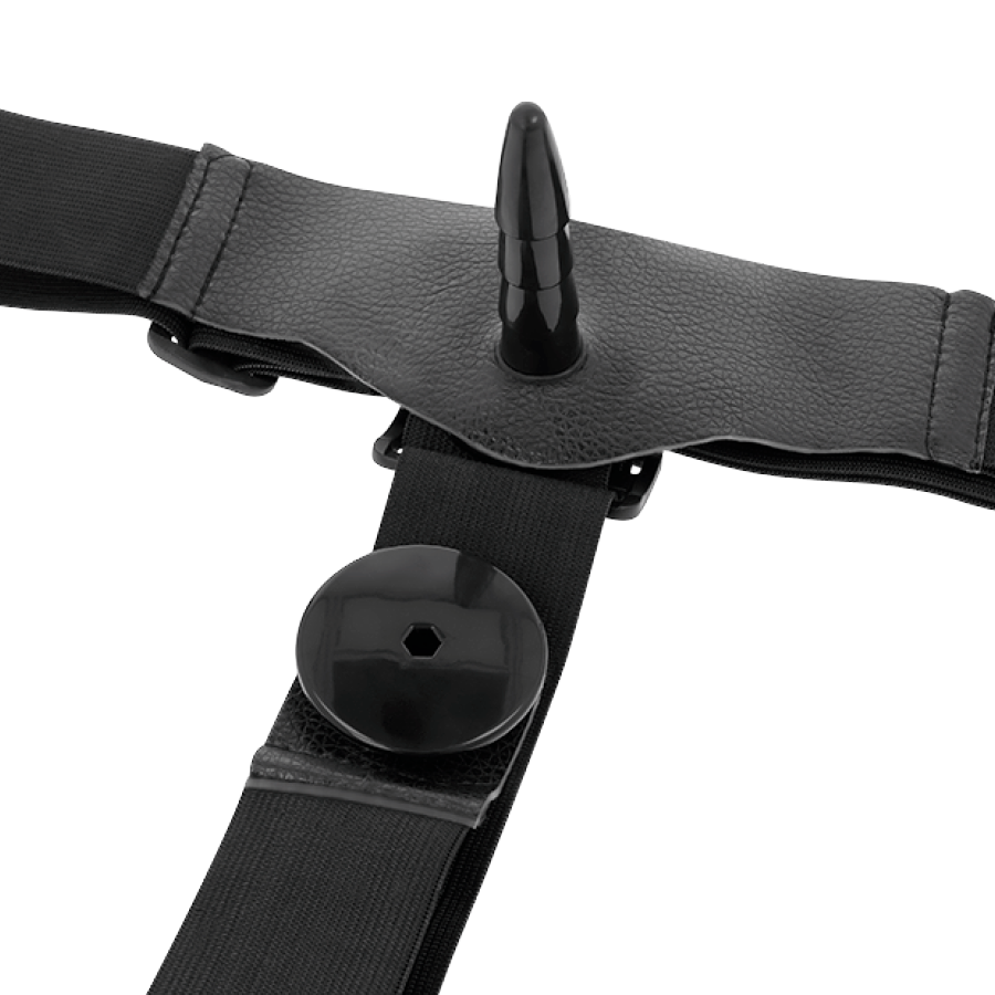 HARNESS ATTRACTION - RODNEY harnais gode-ceinture vibromasseur double pénétration 18 cm -o- 3.5 cm