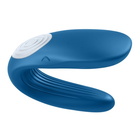 PARTNER vibromasseur U clitoris&vagin, seul ou en couple, bleu