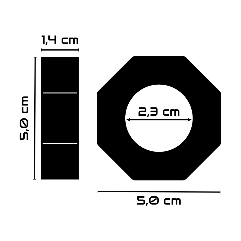 POWERING - anneau pénis super flexible et résistant 5cm pr10 clair