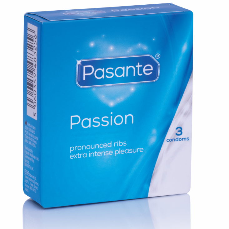 PASANTE - PRÉSERVATIFS STRIÉS PASSION 3 UNITÉS