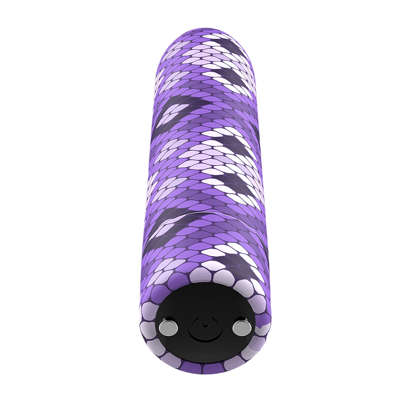 CUSTOM BULLETS - vibromasseur magnétique rechargeable serpent violet 10 intensités